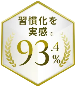 習慣化を実感※93.4%