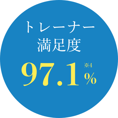 トレーナー満足度 97.9%