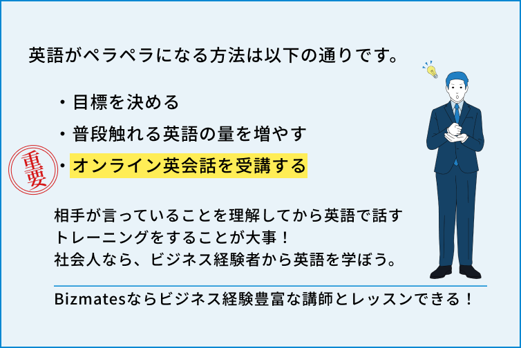 英語がペラペラになるための方法