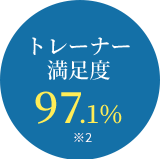 トレーナー 満足度 97.1%
